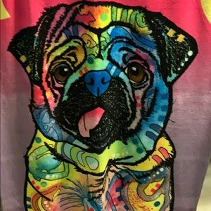 “Pug Luv” throw blanket